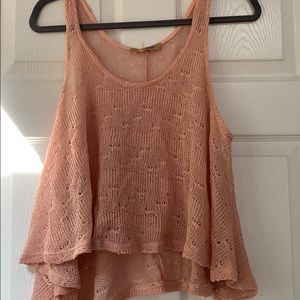 Pink Crochet Tank Top